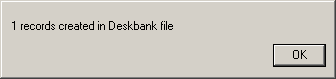deskbank record created